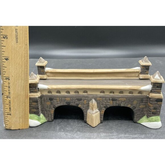 Vintage Dept 56 Stone Train Tressel #5981-1 Heritage Village Collection In Box - Picture 11 of 12